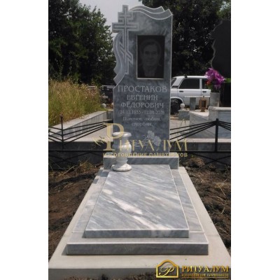 Памятник из мрамора - Крест-вуаль   PM0018 — ritualum.ru